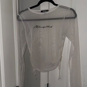Missguided Mesh Long Sleeve Top